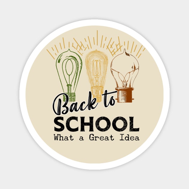 Back to School Great Idea Light Bulb Smart Academia Magnet by WitchNitch